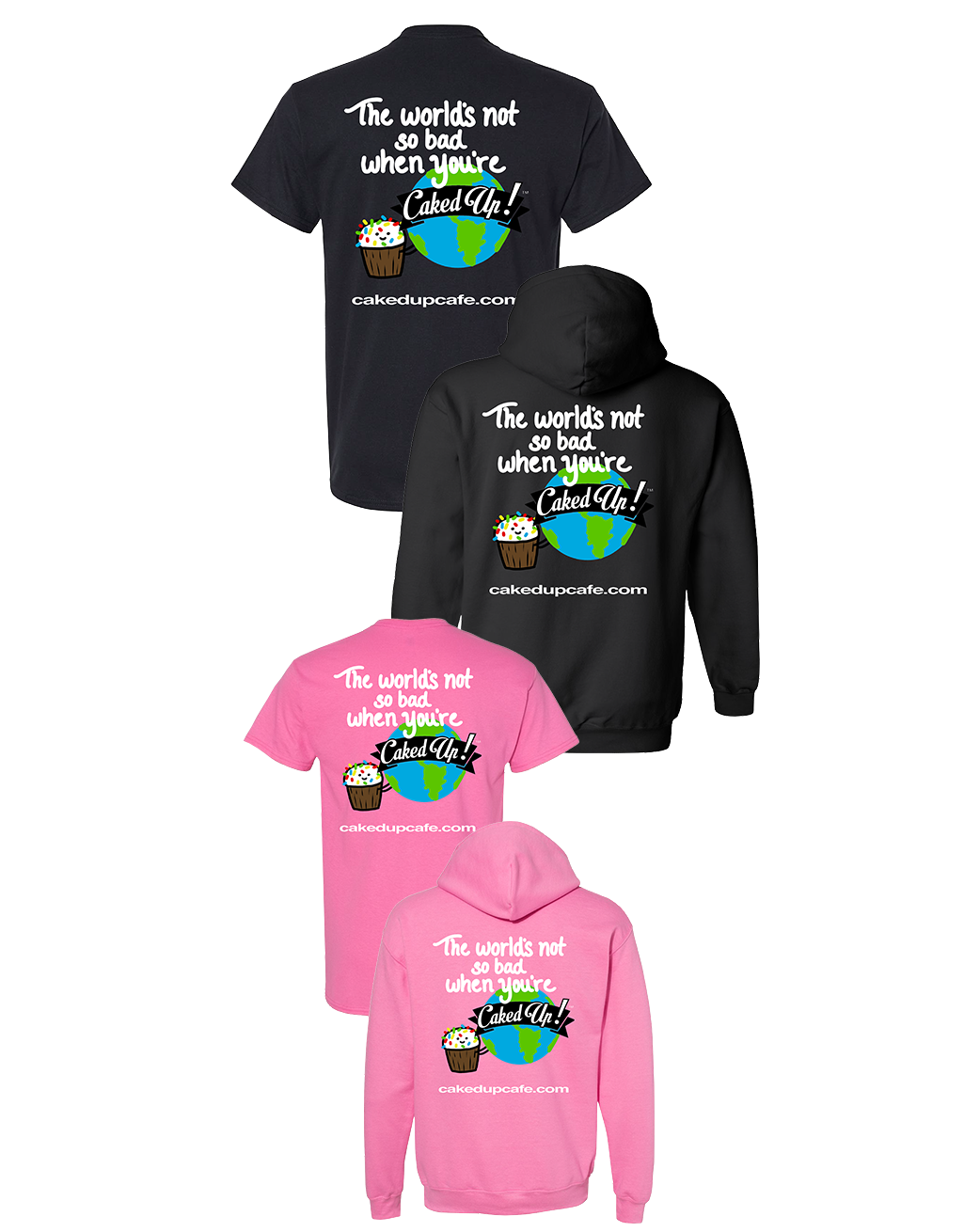 Caked Up merchandise hoodies and shirts